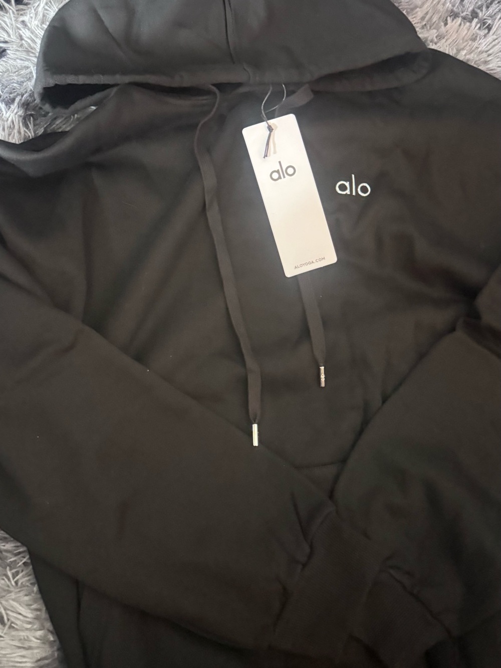 ALO Yoga Men's Accolade Black Hoodie Sweatshirt